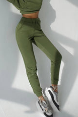 New Tracksuit Women Elegant Solid Suits Fleece Warm Hoodies