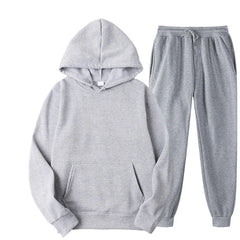 New Tracksuit Women Elegant Solid Suits Fleece Warm Hoodies