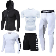 Men's Running Tracksuit Fitness Sportswear Set