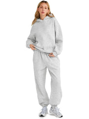 Women's 2-Piece Lounge Hoodie Sweatsuit Travel Set