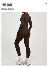 Jacket Yoga Sets Women  Shirts Hip Lifting Leggings Gym Set