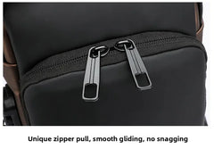 Men's Anti theft Lock Chest Bag with USB Charging Shoulder Strap