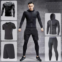 Men's Running Tracksuit Fitness Sportswear Set