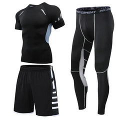 Men's Running Tracksuit Fitness Sportswear Set