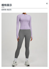 Jacket Yoga Sets Women  Shirts Hip Lifting Leggings Gym Set