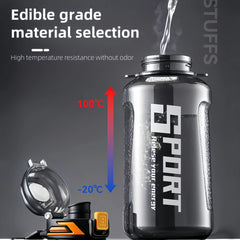 Large Capacity Sports Water Bottle Portable Travel Gym
