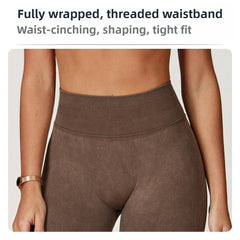 Leggings Sand Washed Yoga Pants Women Push Up Gym