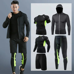 Men's Running Tracksuit Fitness Sportswear Set
