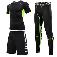 Men's Running Tracksuit Fitness Sportswear Set