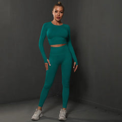 Women Sets Energy Seamless Gym Suits Bubble Tracksuits