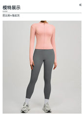 Jacket Yoga Sets Women  Shirts Hip Lifting Leggings Gym Set