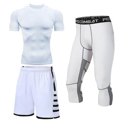 Men's Running Tracksuit Fitness Sportswear Set