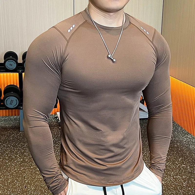 Men Compression Running T-shirt Fitness Tight Shirts