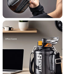 Large Capacity Sports Water Bottle Portable Travel Gym