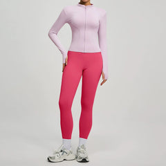 Jacket Yoga Sets Women  Shirts Hip Lifting Leggings Gym Set