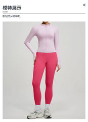 Jacket Yoga Sets Women  Shirts Hip Lifting Leggings Gym Set