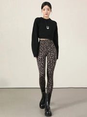 Autumn Winter Thin Velvet Fashion  Leggings Yoga Pants