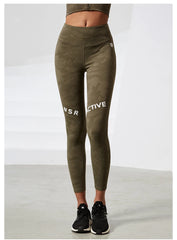 Camouflage High Waist Seamless Tights Pocket Leggings