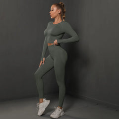 Women Sets Energy Seamless Gym Suits Bubble Tracksuits