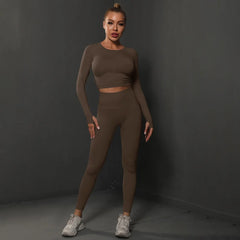 Women Sets Energy Seamless Gym Suits Bubble Tracksuits
