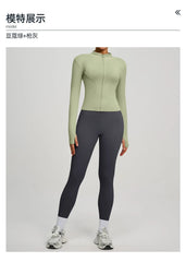 Jacket Yoga Sets Women  Shirts Hip Lifting Leggings Gym Set