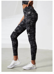 Camouflage High Waist Seamless Tights Pocket Leggings
