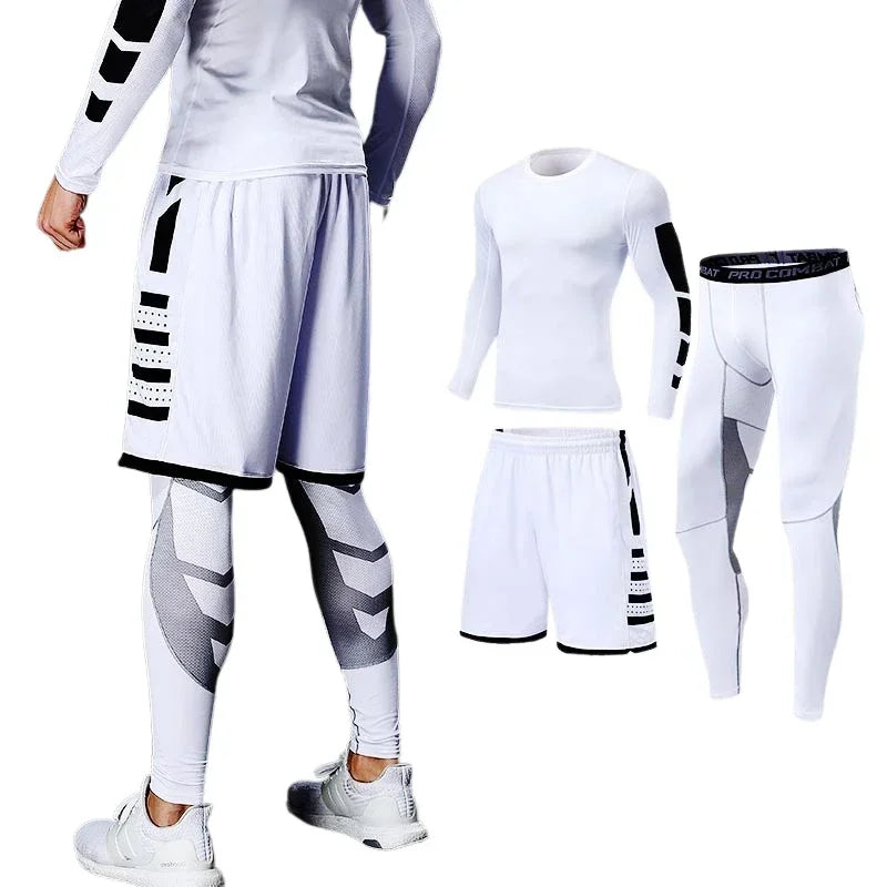 Men's Running Tracksuit Fitness Sportswear Set