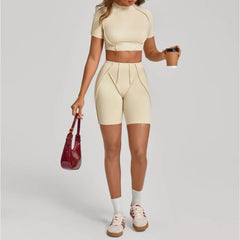 Women's Yoga Sets Sports Fitness Tight Splicing Training Sets