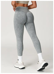 Leggings Sand Washed Yoga Pants Women Push Up Gym