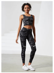 Camouflage High Waist Seamless Tights Pocket Leggings