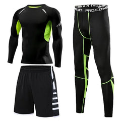Men's Running Tracksuit Fitness Sportswear Set