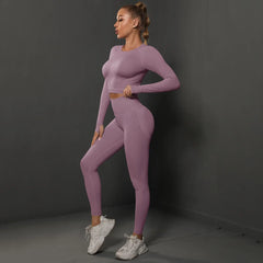 Women Sets Energy Seamless Gym Suits Bubble Tracksuits