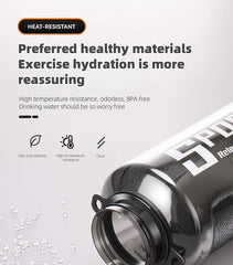 Large Capacity Sports Water Bottle Portable Travel Gym