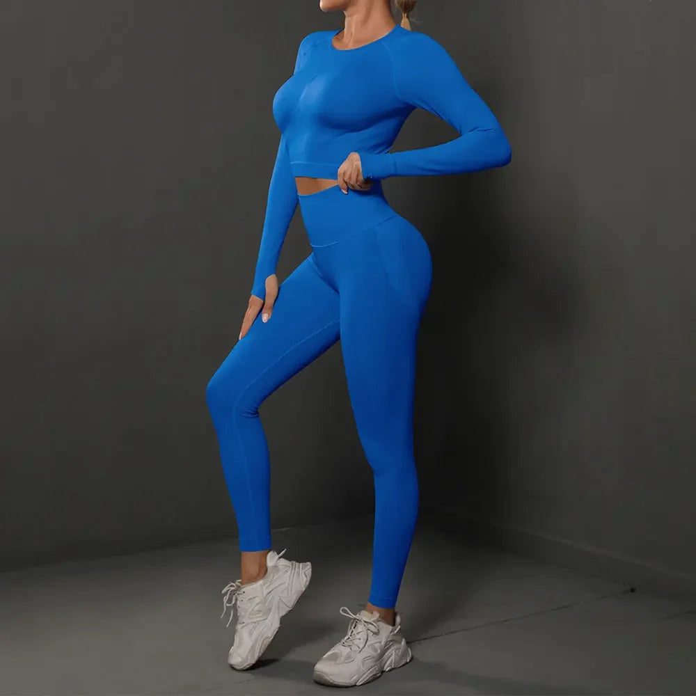 Women Sets Energy Seamless Gym Suits Bubble Tracksuits