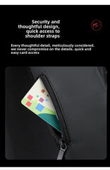 Men's Anti theft Lock Chest Bag with USB Charging Shoulder Strap