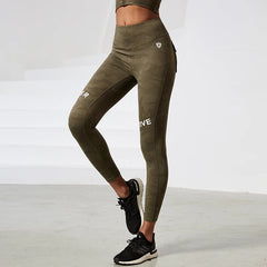 Camouflage High Waist Seamless Tights Pocket Leggings