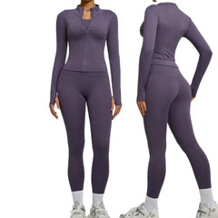 Jacket Yoga Sets Women  Shirts Hip Lifting Leggings Gym Set