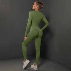 Women Sets Energy Seamless Gym Suits Bubble Tracksuits