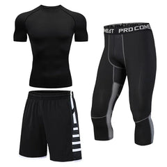 Men's Running Tracksuit Fitness Sportswear Set