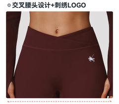 Naked Yoga Sets Women Hollow Leggings Gym Fitness Suits