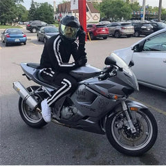 Spring and Autumn Men's Cardigan Striped Set