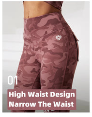 Camouflage High Waist Seamless Tights Pocket Leggings