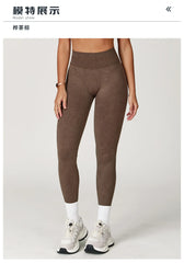 Leggings Sand Washed Yoga Pants Women Push Up Gym