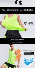 New sports fitness set sports shorts vest Gym Fitness Suits set