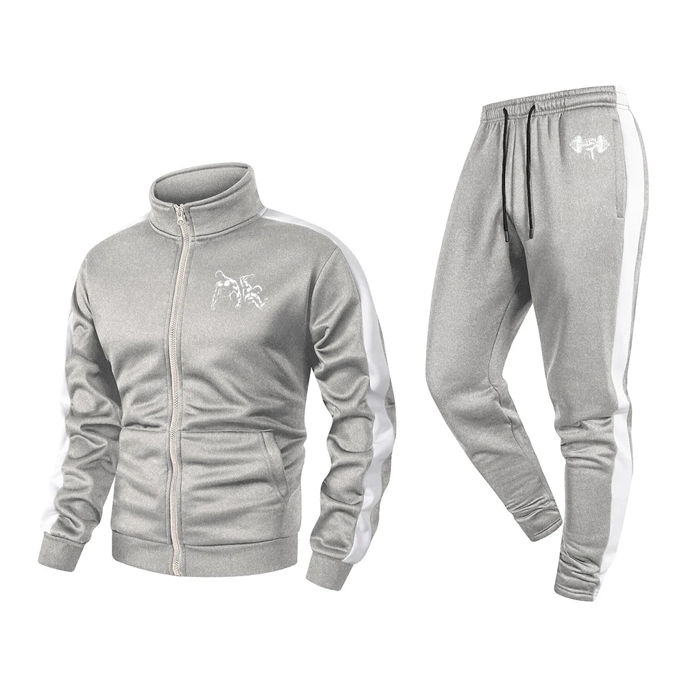 Men Sport Suit Two People Fitness Tracksuit
