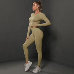 Women Sets Energy Seamless Gym Suits Bubble Tracksuits