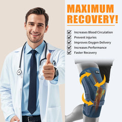 Knee Brace with Patella Pad Stabilizers Support Sports