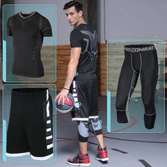 Men's Running Tracksuit Fitness Sportswear Set