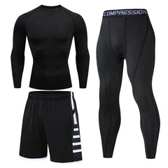Men's Running Tracksuit Fitness Sportswear Set