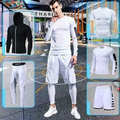 Men's Running Tracksuit Fitness Sportswear Set